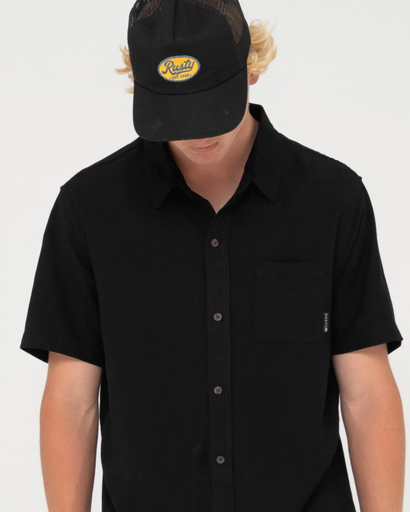 Cheap Overtone Short Sleeve Linen Shirt Mens Shirts