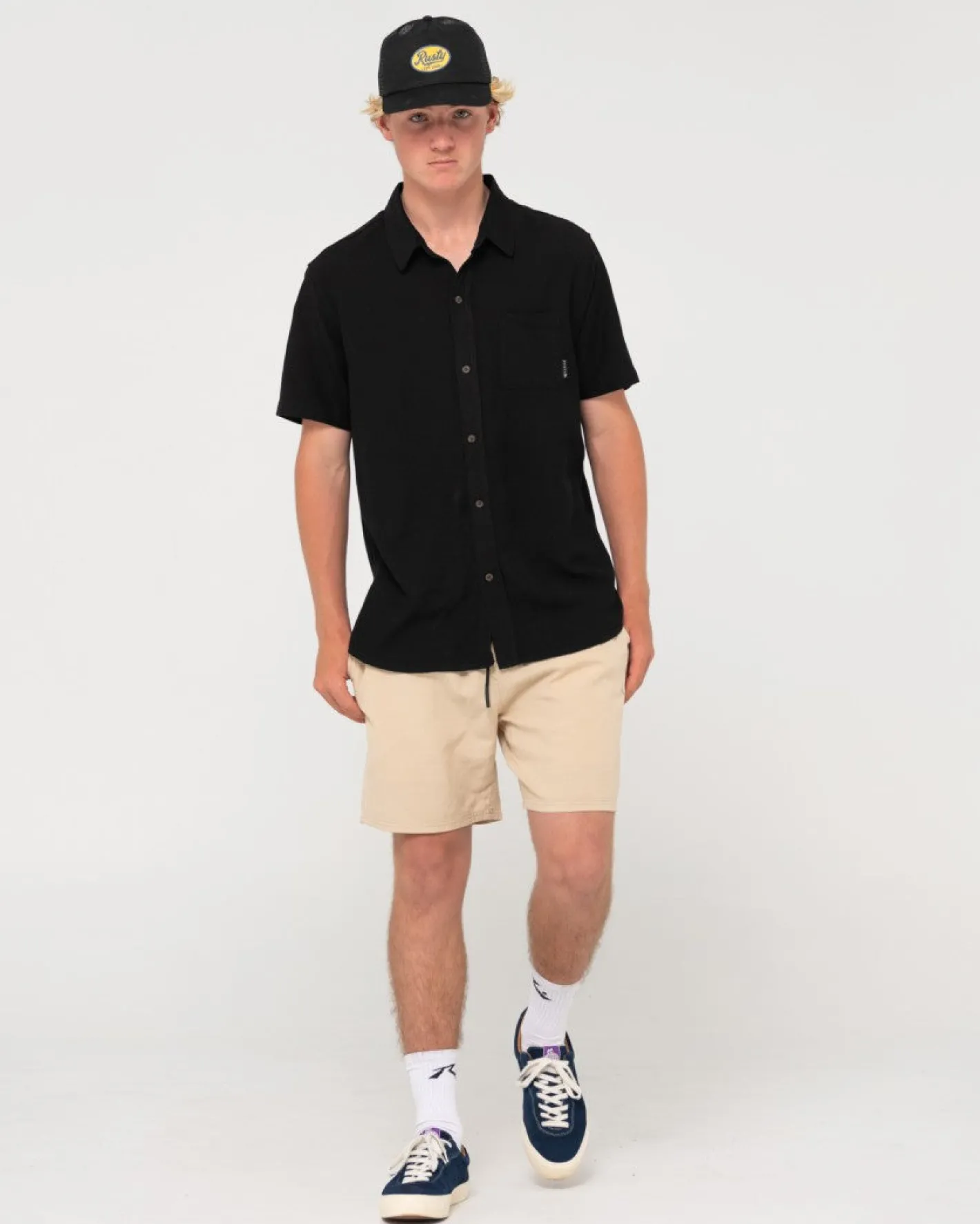 Cheap Overtone Short Sleeve Linen Shirt Mens Shirts