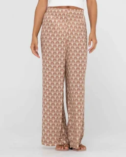 Sale Panama Printed High Waisted Pants Womens Pants