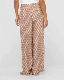 Sale Panama Printed High Waisted Pants Womens Pants
