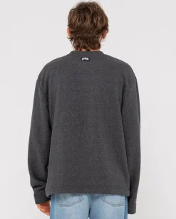 Store Party Of One Embroidered Rib Crew Mens Hoodies & Fleece