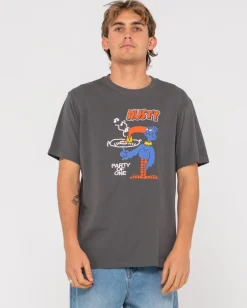 Clearance Party Of One Short Sleeve Graphic Tee Mens Tees