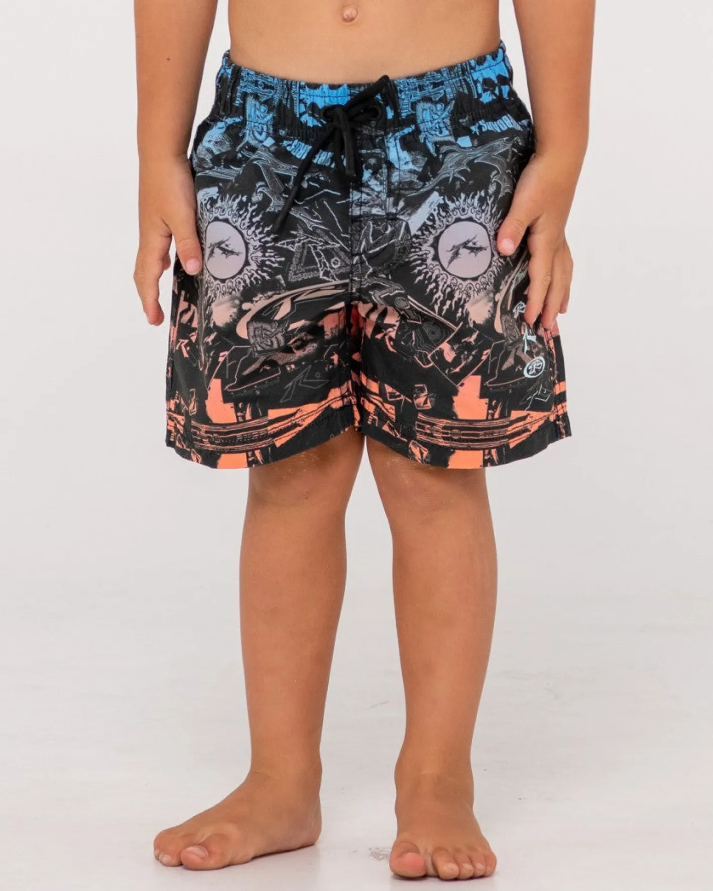 Best Paste Up Printed Elastic Boardshort Runts Kids Boardshorts