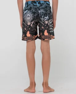 Best Sale Paste Up Printed Elastic Boardshort Boys Kids Bottoms
