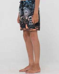 Best Sale Paste Up Printed Elastic Boardshort Boys Kids Bottoms