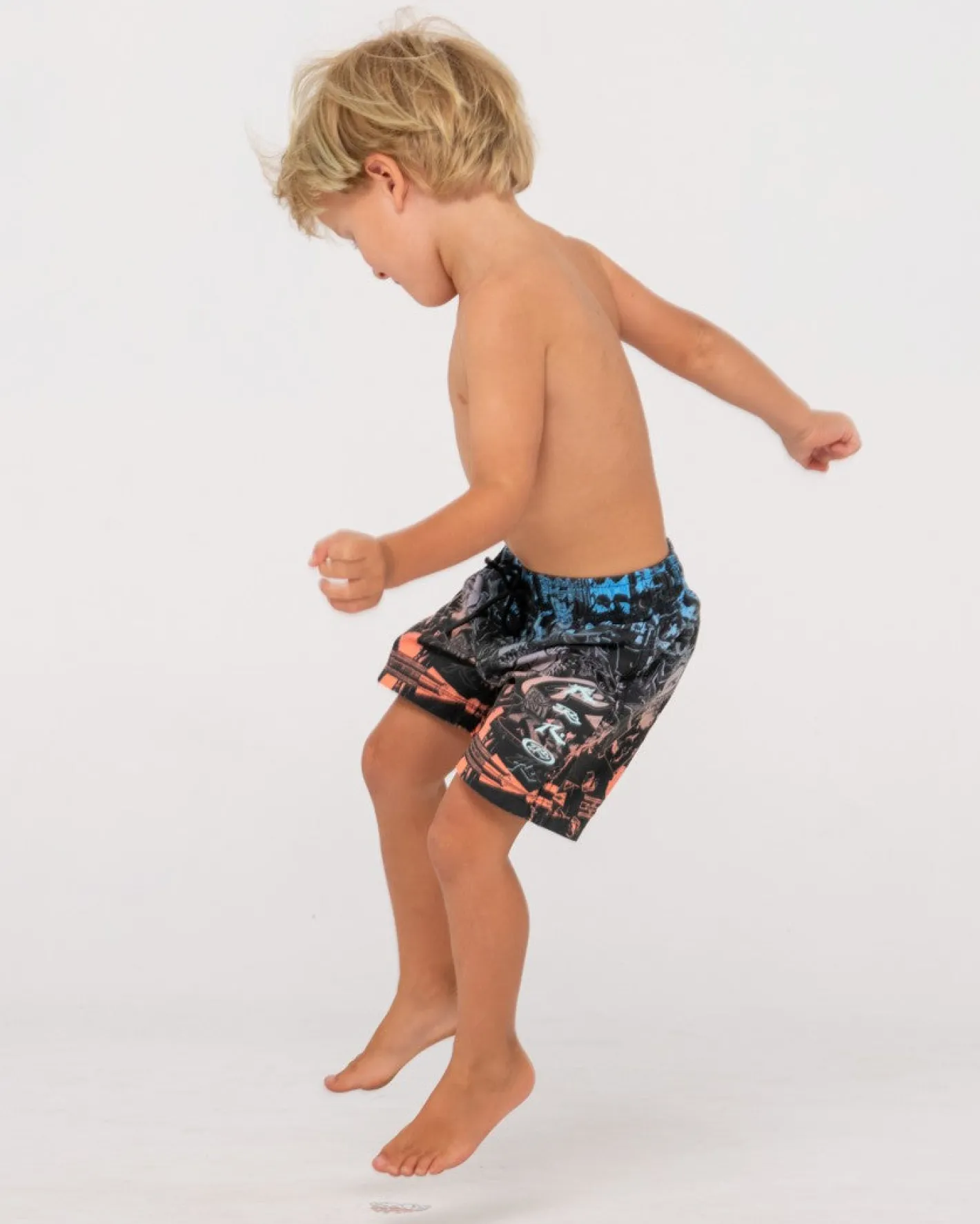 Best Paste Up Printed Elastic Boardshort Runts Kids Boardshorts