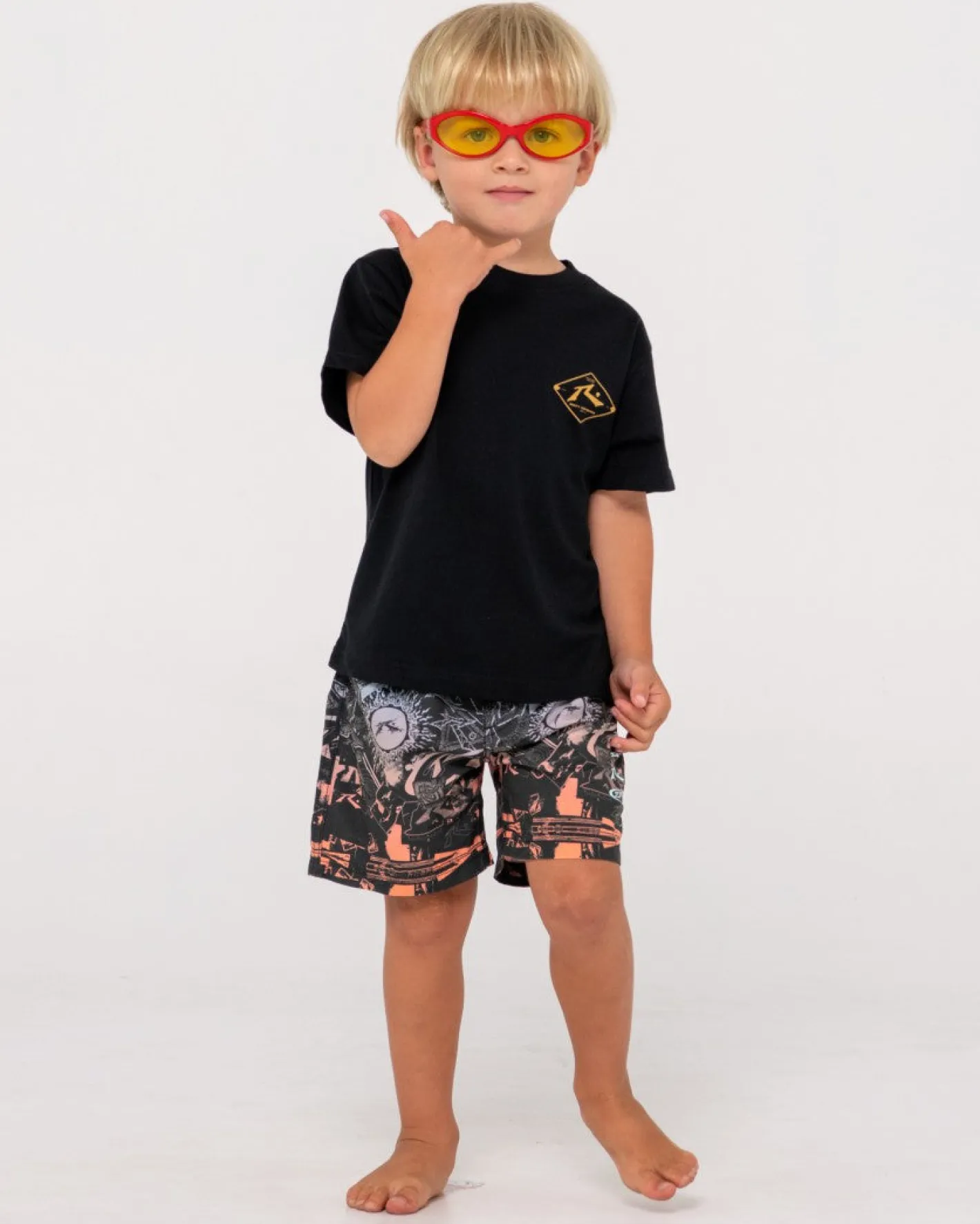 Best Paste Up Printed Elastic Boardshort Runts Kids Boardshorts