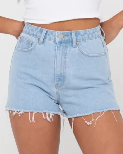 Online Penny Kick Flare High Waisted Denim Short Womens Shorts