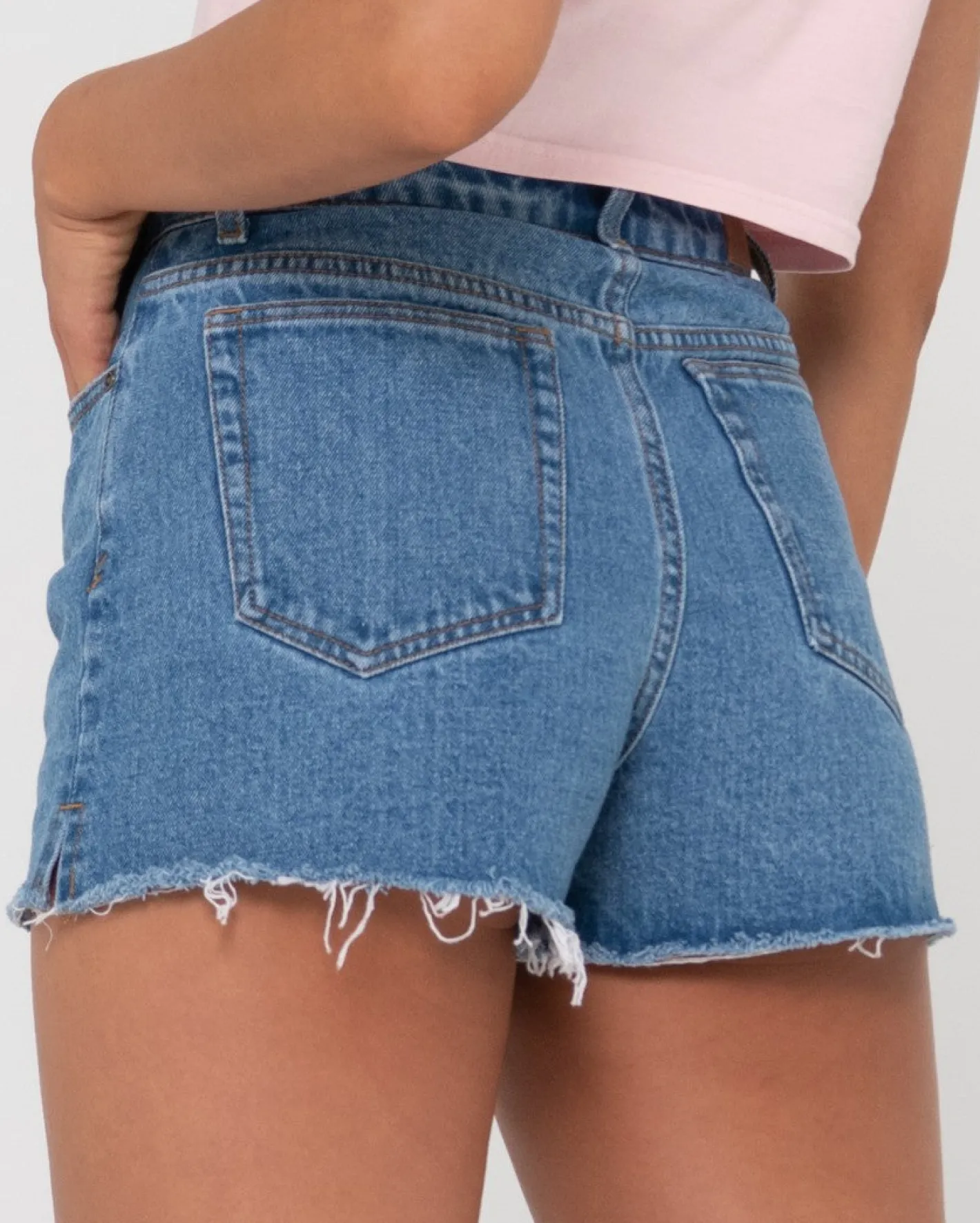 Cheap Penny Kick Flare High Waisted Denim Short Womens Shorts