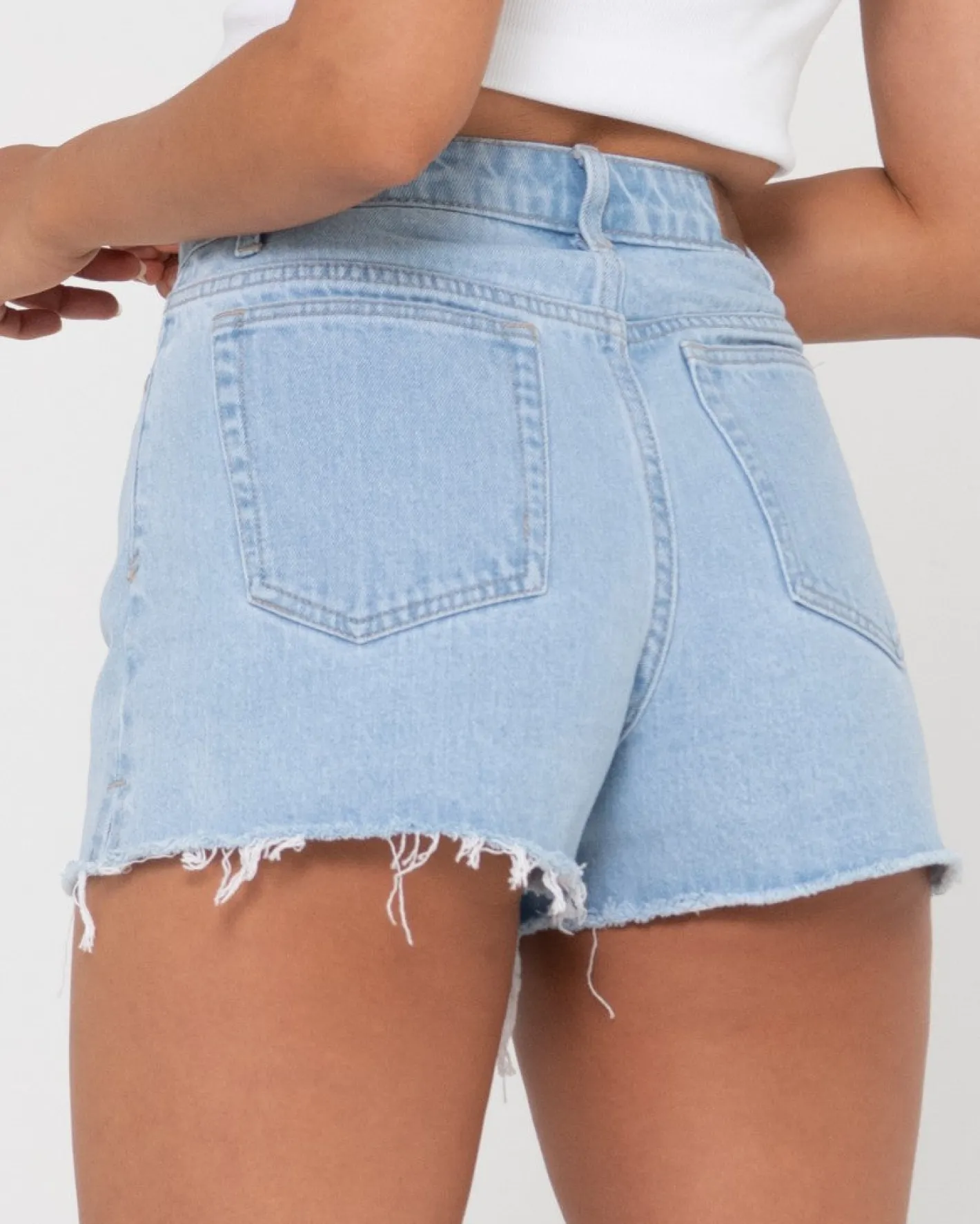 Online Penny Kick Flare High Waisted Denim Short Womens Shorts