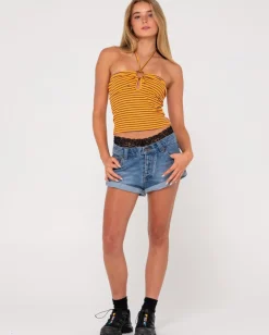 Fashion Pheonix Low Rise Mini Denim Short Womens Denim
