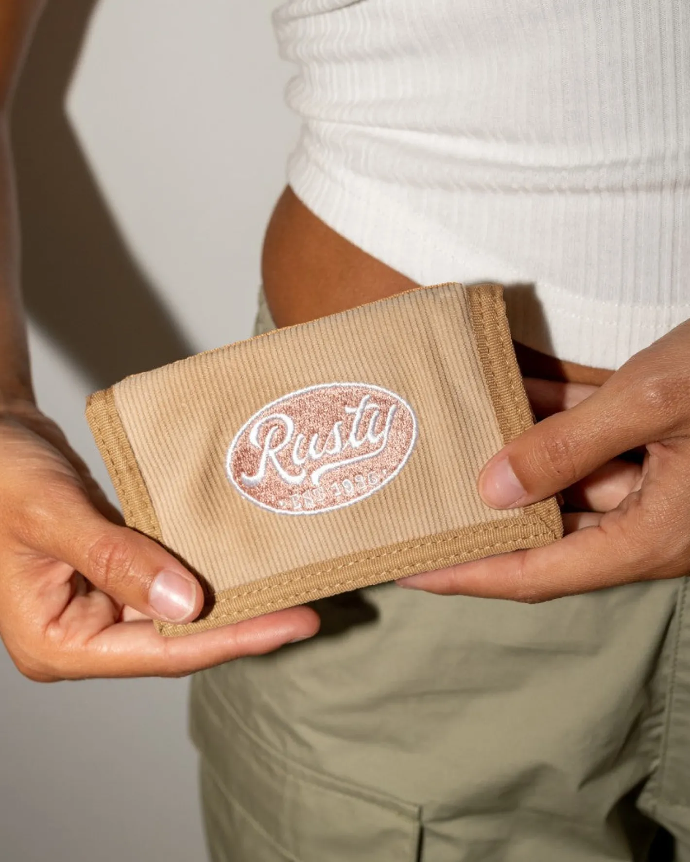 Flash Sale Pit Stop Tri Fold Embroidered Cord Wallet Womens Wallets & Purses