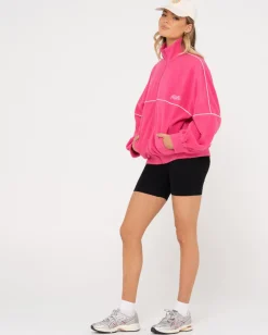 New Polar Oversize Zip Up Fleece Jacket Womens Hoodies & Fleece