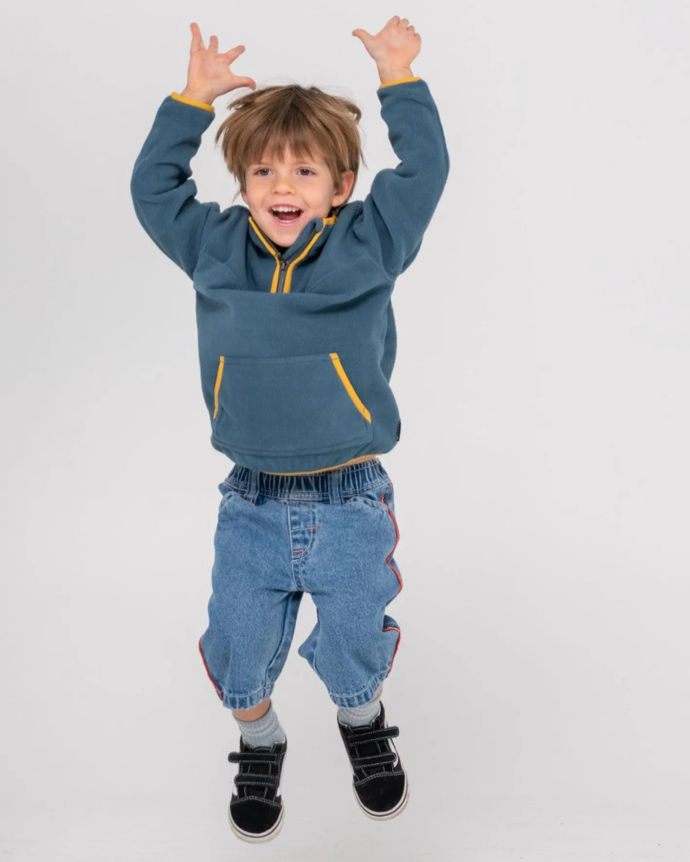 Fashion Polarized 1/4 Zip Polar Fleece Runts Kids Tops