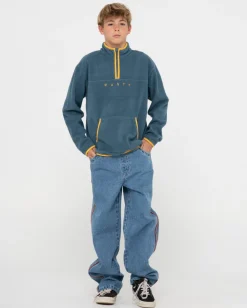 Best Sale Polarized 1/4 Zip Polar Fleece Boys Kids Tops
