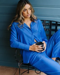 Fashion Porter Oversized Long Sleeve Shirt Womens Fashion Tops