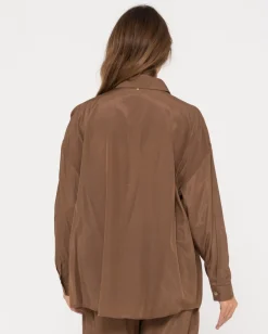 Best Porter Oversized Long Sleeve Shirt Womens Shirts