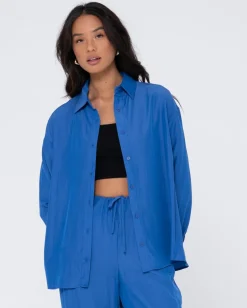 Fashion Porter Oversized Long Sleeve Shirt Womens Fashion Tops
