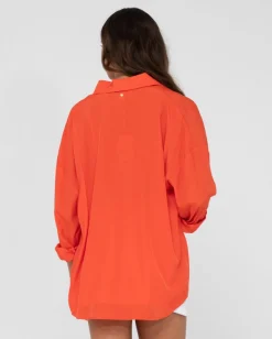Best Sale Porter Oversized Long Sleeve Shirt Womens Shirts