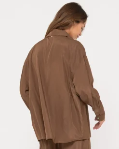 Fashion Porter Oversized Long Sleeve Shirt Womens Fashion Tops