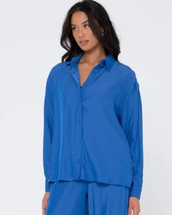 Fashion Porter Oversized Long Sleeve Shirt Womens Fashion Tops