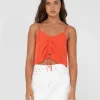 Fashion Porter Ruched Cami Crop Top Womens Fashion Tops
