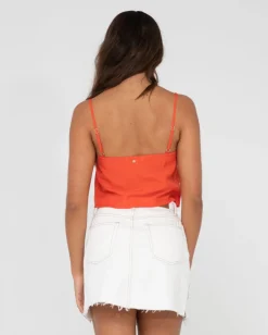 Fashion Porter Ruched Cami Crop Top Womens Fashion Tops