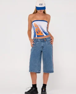 Discount Rally Drag Graphic Tube Top Womens Fashion Tops