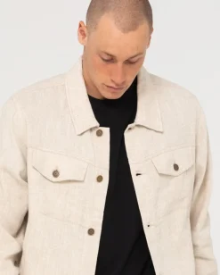 Discount Ramie Trucker Jacket Mens Jackets