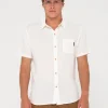 Fashion Razor Blade Short Sleeve Rayon Shirt Mens Shirts