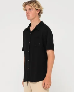 Discount Razor Blade Short Sleeve Rayon Shirt Mens Shirts