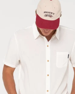Fashion Razor Blade Short Sleeve Rayon Shirt Mens Shirts