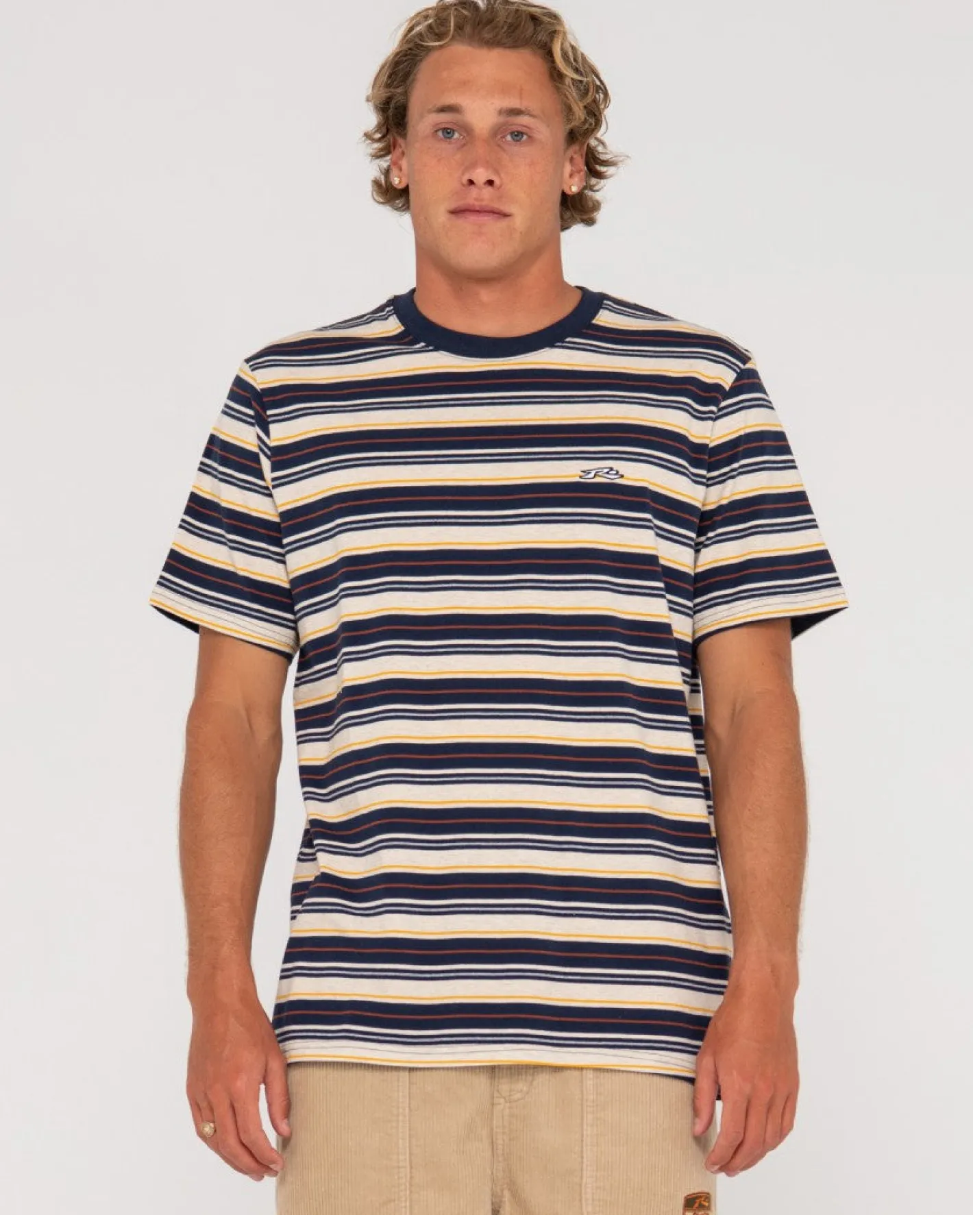 Clearance Richie Rich Short Sleeve Stripe Tee Mens Tees