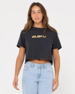 Best Sale Rider Relaxed Fit Graphic Crop Tee Womens Graphic Tees