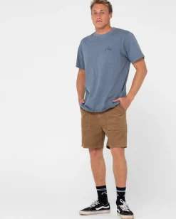 Cheap Rigglet Cord Workwear Elastic Short Mens Shorts