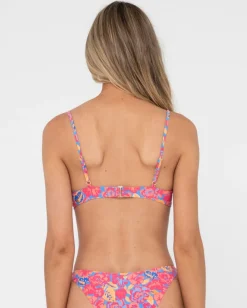 Sale Rio Hibiscus Printed Balconette Bikini Top Womens Bikini Tops