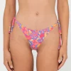 Clearance Rio Hibiscus Printed Brazilian Side Tie Bikini Bottom Womens Bikinis