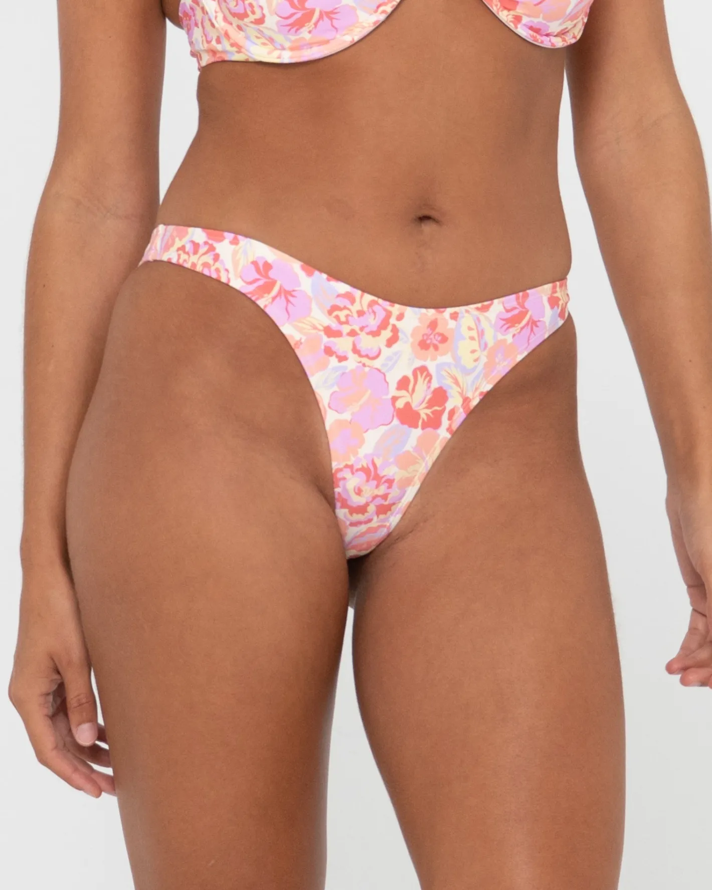 Outlet Rio Hibiscus Printed Brazilian Bikini Bottom Womens Bikini Bottoms