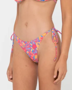 Flash Sale Rio Hibiscus Printed Brazilian Side Tie Bikini Bottom Womens Bikini Bottoms