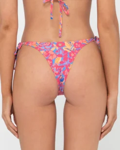 Clearance Rio Hibiscus Printed Brazilian Side Tie Bikini Bottom Womens Bikinis