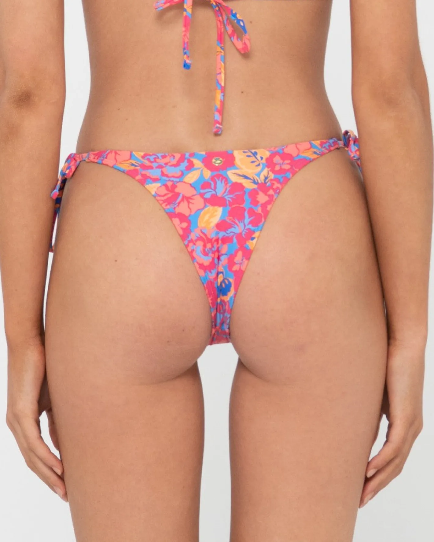 Clearance Rio Hibiscus Printed Brazilian Side Tie Bikini Bottom Womens Bikinis