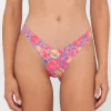 Fashion Rio Hibiscus Printed Midi Bikini Bottom Womens Bikini Bottoms