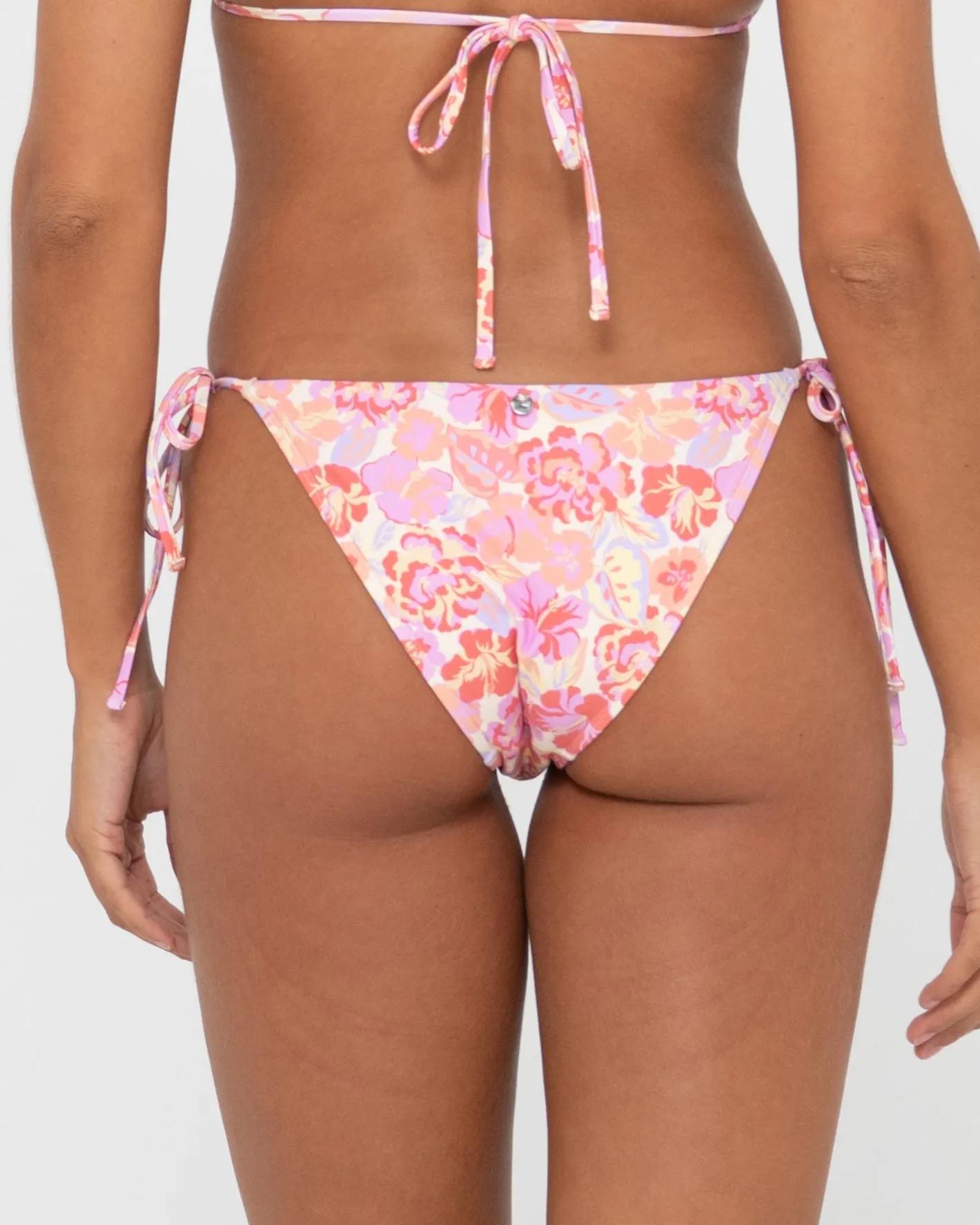 Discount Rio Hibiscus Printed Midi Side Tie Bikini Bottom Womens Bikinis