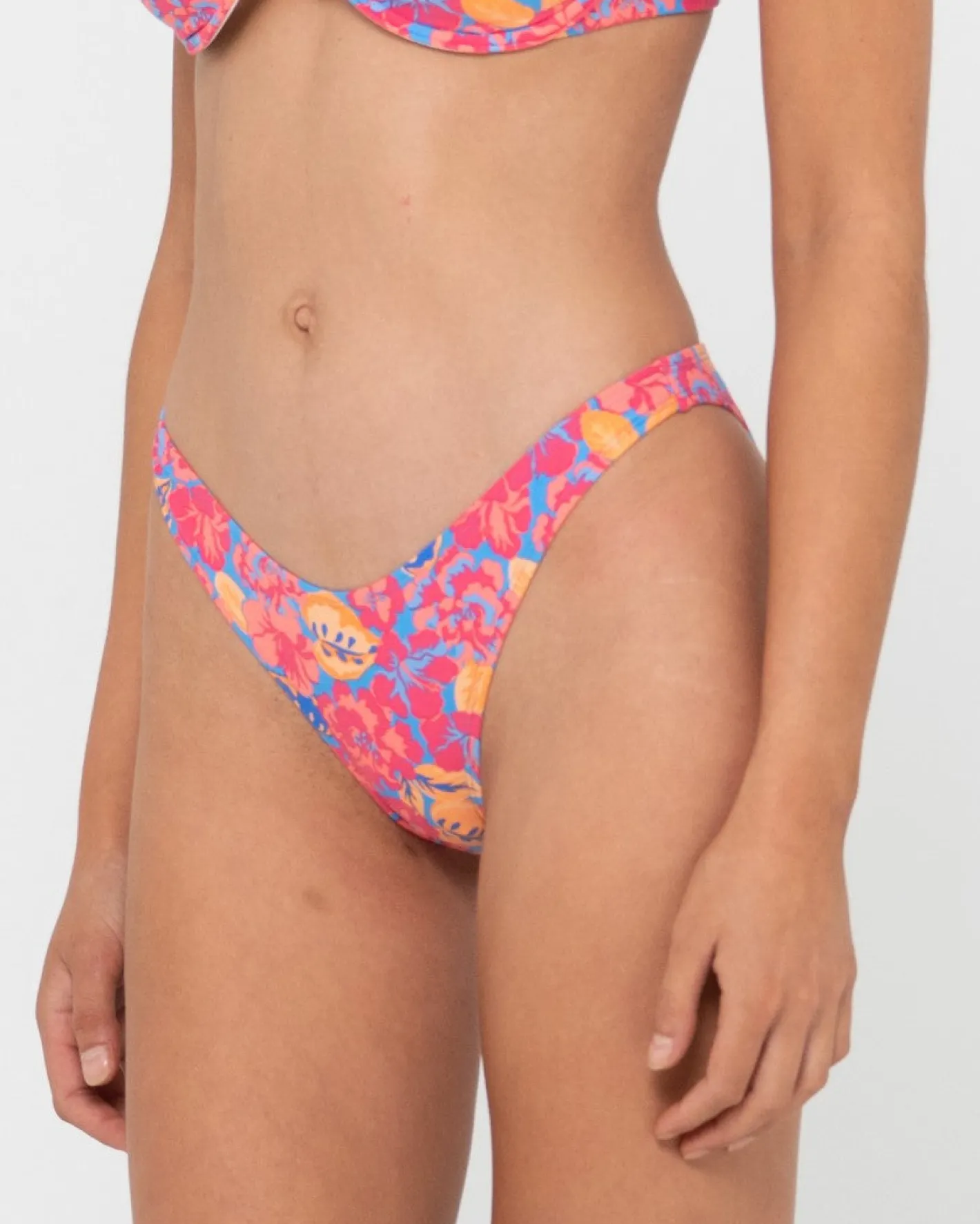 Cheap Rio Hibiscus Printed Midi Bikini Bottom Womens Bikinis