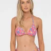 Sale Rio Hibiscus Printed Multiway Bikini Top Womens Bikini Tops