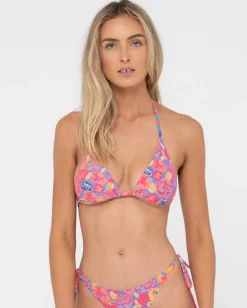 Sale Rio Hibiscus Printed Multiway Bikini Top Womens Bikini Tops