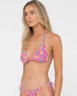 Sale Rio Hibiscus Printed Multiway Bikini Top Womens Bikini Tops