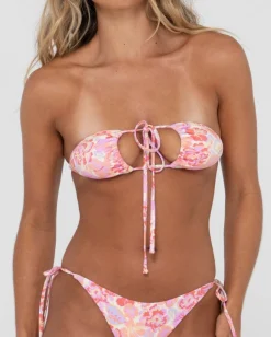 Hot Rio Hibiscus Printed Multiway Bikini Top Womens Bikinis