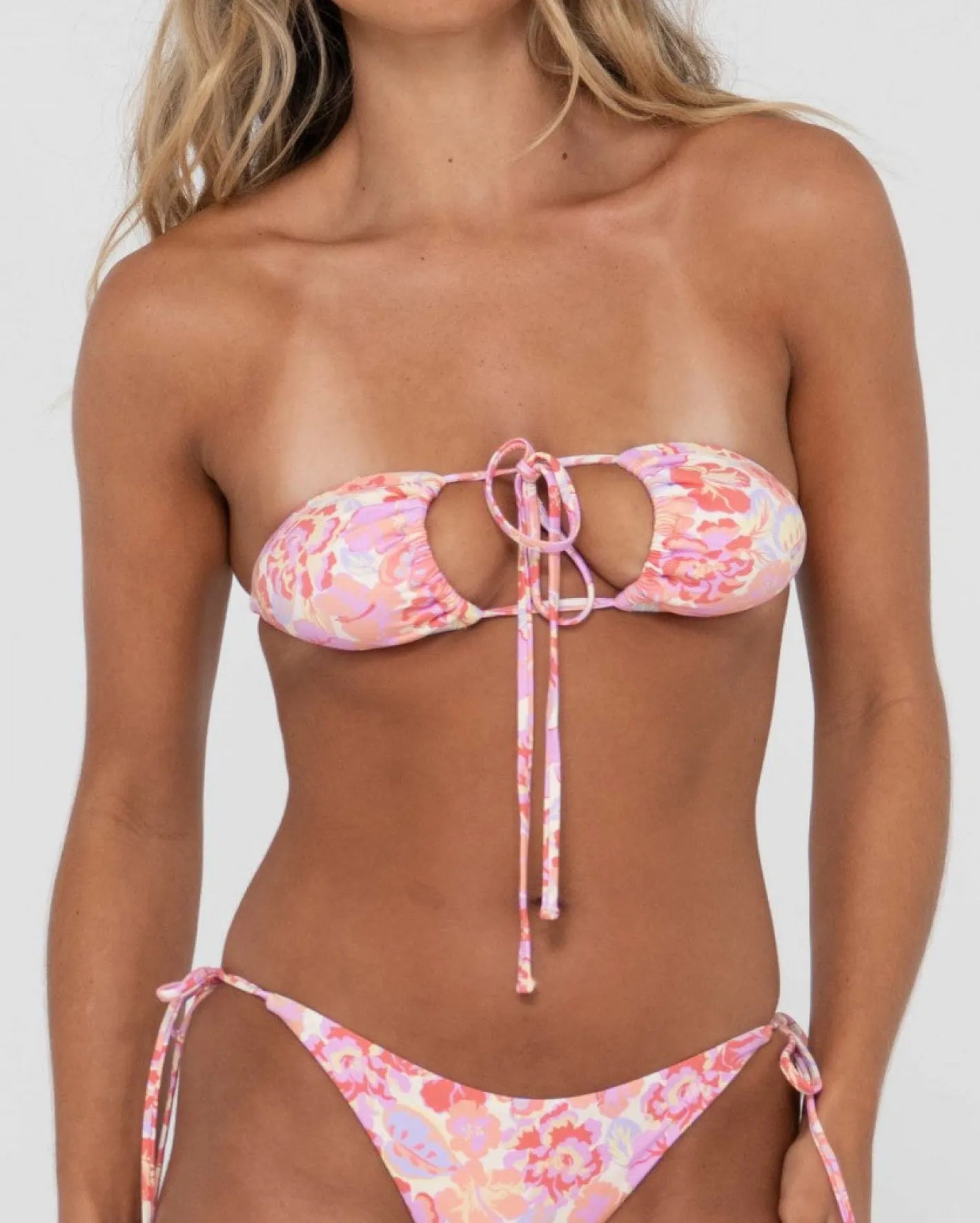 Hot Rio Hibiscus Printed Multiway Bikini Top Womens Bikinis