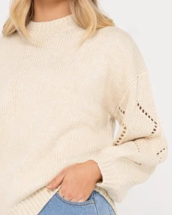 Hot Rossie Relaxed Fit Crew Neck Knit Womens Knitwear